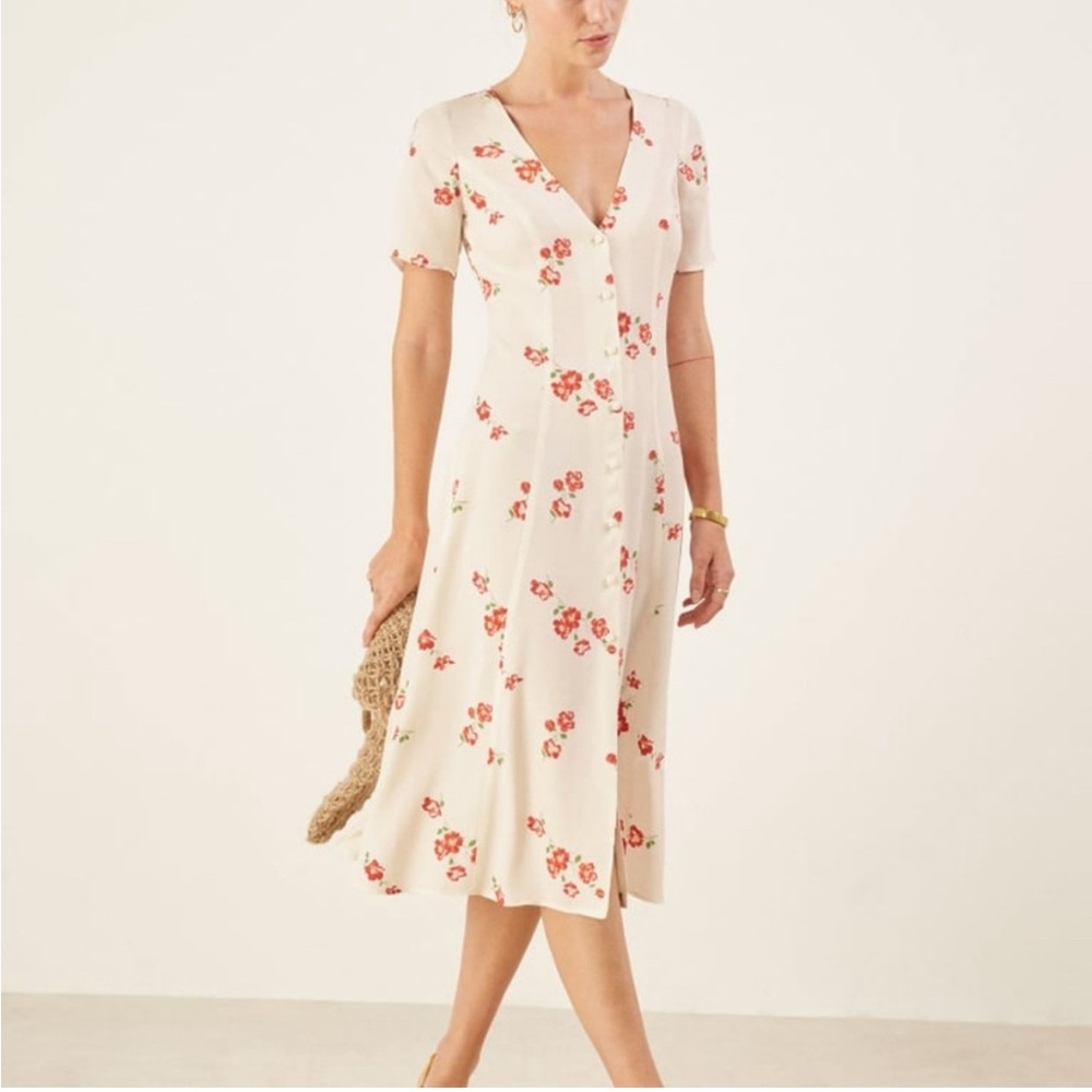 Reformation floral Locklin Dress